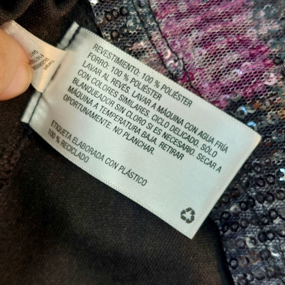 NWT Xhilaration Strappy Sequined Black Floral Mesh Cocktail Party Dress Sz M - Picture 9 of 14